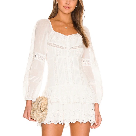 LoveShackFancy-Tayton Dress in Ivory